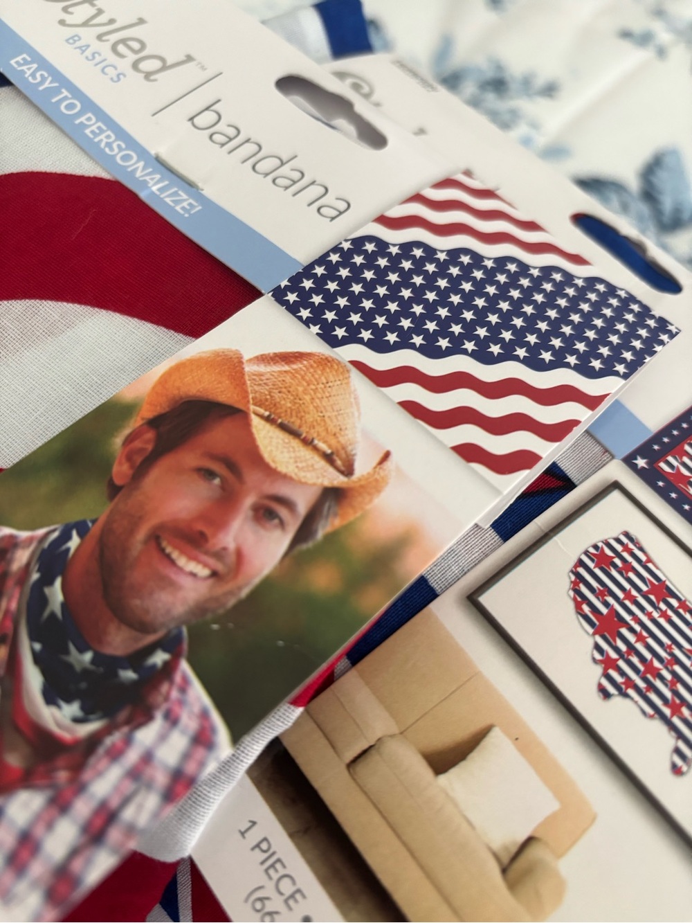 Patriotic Multiseasonal Ribbon Star Strips Set Star/Stripe Wired NEW Final Sale - Picture 10 of 10